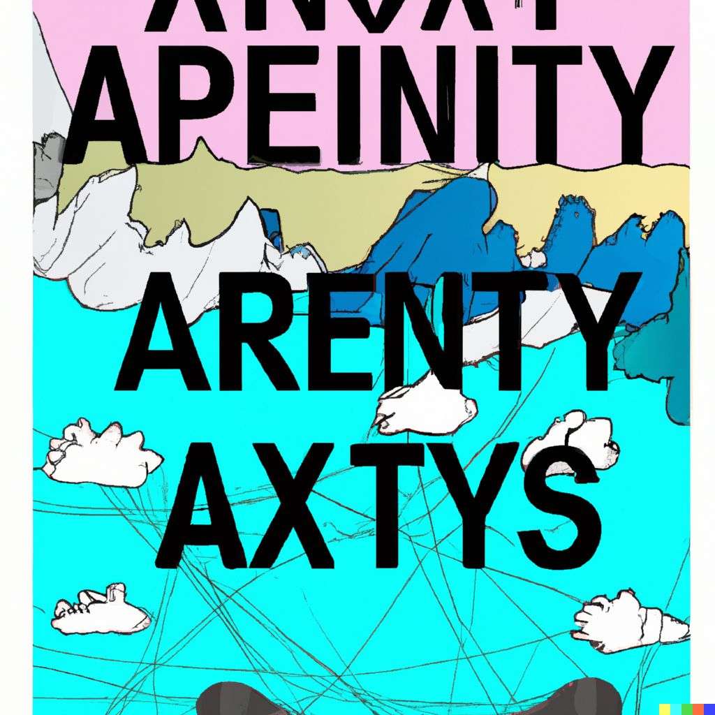 a representation of anxiety, travel poster